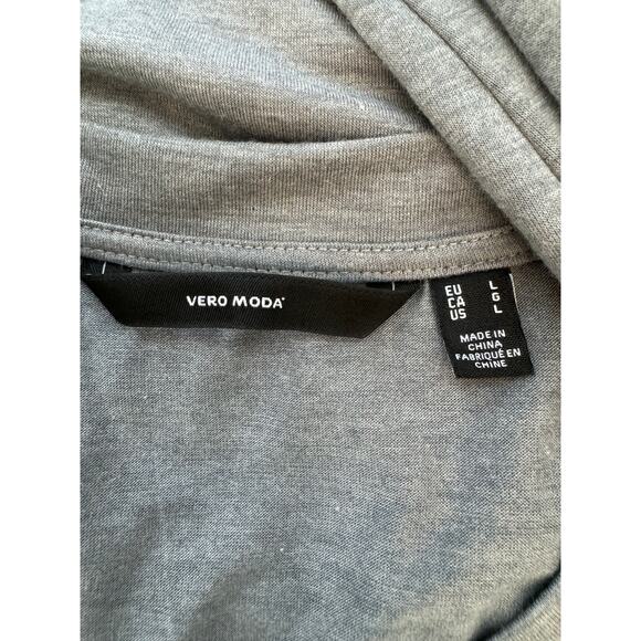 * New ~ VERO MODA ~ Nelly Ruched Knit Top Size L VISCOSE FALL - Picture 4 of 5